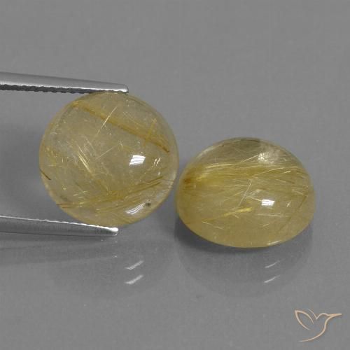 15.21ctw Naturel Jaune clair Quartz rutile, Tour, Transparent