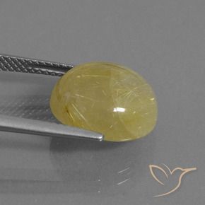 Quartz rutile Jaune chaud naturelle Tour, 8.01 ct, Translucide