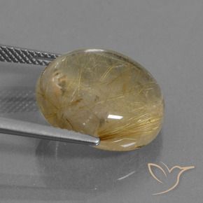 Quartz rutile Marron doré très clair naturelle Tour, 13.08 ct, Transparent