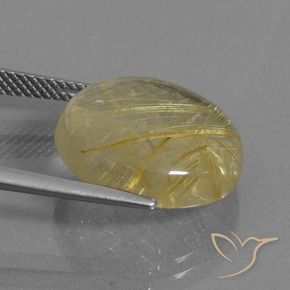 Quartz rutile Jaune clair naturelle Tour, 12.08 ct, Transparent