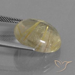Quartz rutile Jaune clair naturelle Tour, 11.39 ct, Transparent