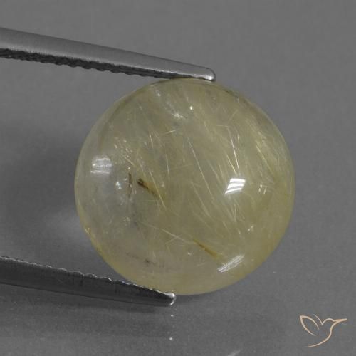 7.54ct Naturel Jaune clair Quartz rutile, Tour, Transparent