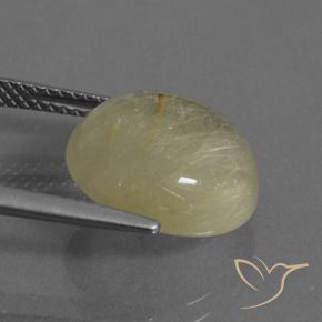 Quartz rutile Jaune clair naturelle Tour, 7.54 ct, Transparent