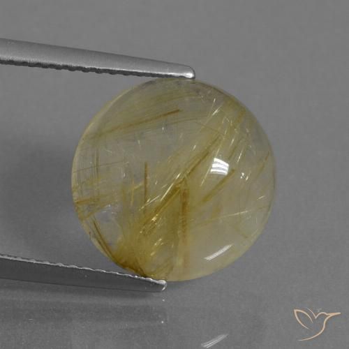 6.29ct Naturel Jaune terreux Quartz rutile, Tour, Transparent