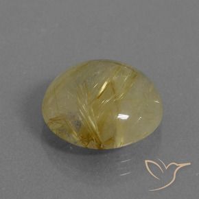 Quartz rutile Jaune terreux naturelle Tour, 6.29 ct, Transparent