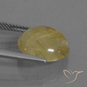 Quartz rutile Jaune terreux naturelle Tour, 6.29 ct, Transparent