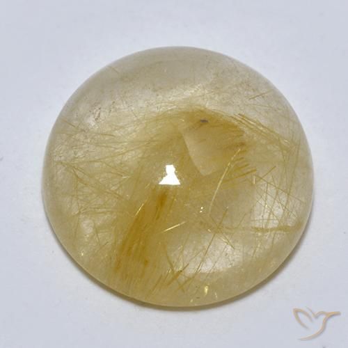 8.11ct Naturel Jaune terreux Quartz rutile, Tour, Transparent