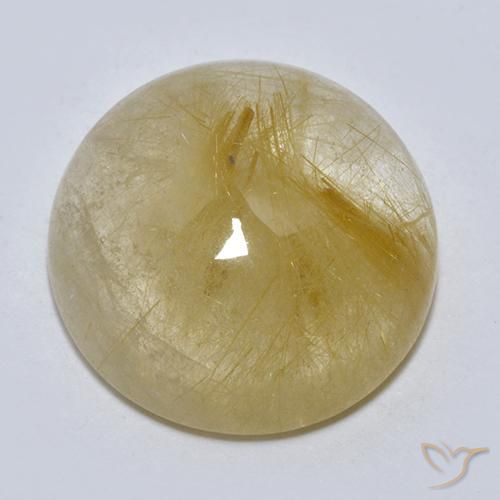 Quartz rutile Jaune terreux naturelle Tour, 8.11 ct, Transparent