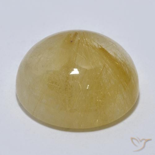 Quartz rutile Jaune terreux naturelle Tour, 8.11 ct, Transparent