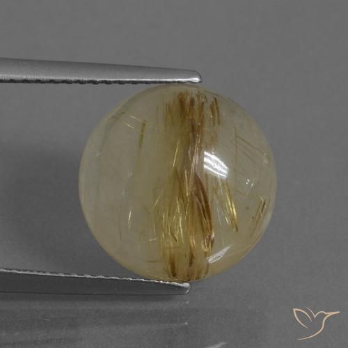 7.12ct Naturel Marron doré très clair Quartz rutile, Tour, Translucide