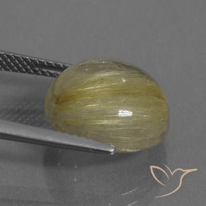 Quartz rutile Jaune terreux naturelle Tour, 8.61 ct, Transparent