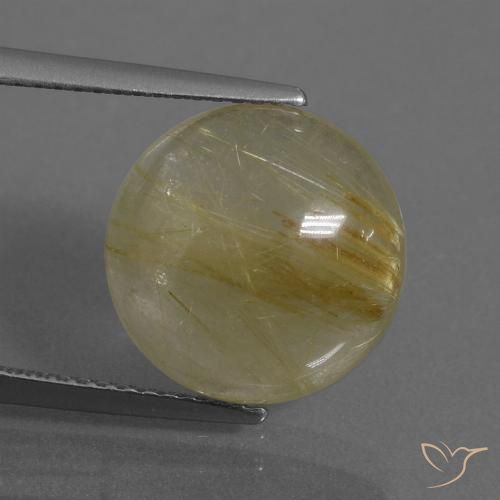 7.33ct Naturel Jaune terreux Quartz rutile, Tour, Transparent