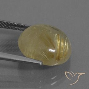 Quartz rutile Jaune terreux naturelle Tour, 7.33 ct, Transparent