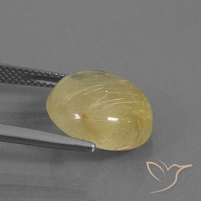 Quartz rutile Jaune terreux naturelle Tour, 8.80 ct, Transparent