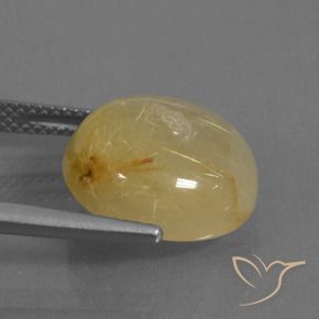 Quartz rutile Jaune terreux naturelle Tour, 9.37 ct, Transparent