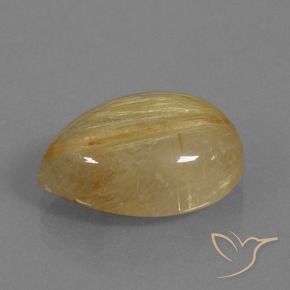 Quartz rutile Brun fauve léger naturelle En forme de poire, 9.64 ct, Transparent