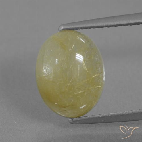 2.72ct Naturel Jaune banane Quartz rutile, ovale, Translucide