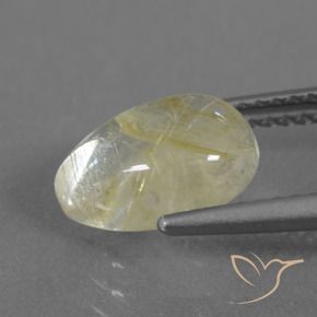 Quartz rutile Jaune pâle naturelle En forme de poire, 2.51 ct, Transparent