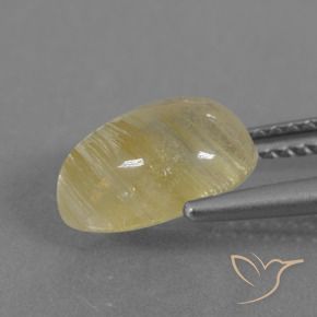 Quartz rutile Jaune terreux naturelle En forme de poire, 2.81 ct, Transparent