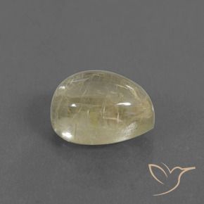 Quartz rutile Jaune clair naturelle En forme de poire, 2.94 ct, Transparent
