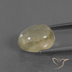 Quartz rutile Jaune clair naturelle En forme de poire, 2.94 ct, Transparent