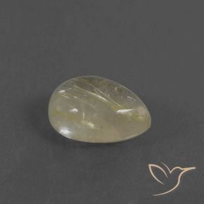 Quartz rutile Jaune clair naturelle En forme de poire, 2.58 ct, Transparent