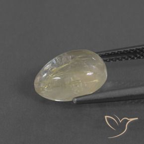 Quartz rutile Jaune clair naturelle En forme de poire, 2.58 ct, Transparent