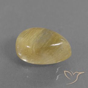 Quartz rutile Light Dijon Yellow naturelle En forme de poire, 2.74 ct, Transparent
