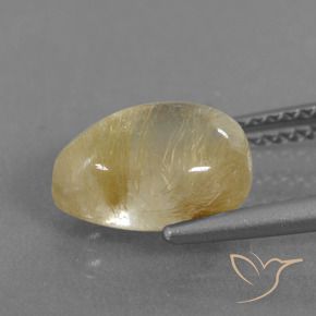 Quartz rutile Light Dijon Yellow naturelle En forme de poire, 2.74 ct, Transparent