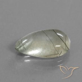 Quartz rutile Clair avec inclusion naturelle En forme de poire, 9.20 ct, Transparent