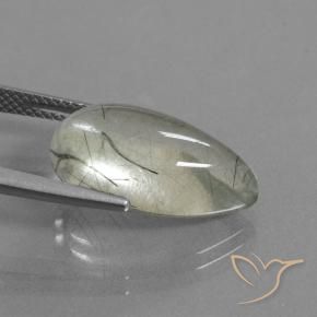 Quartz rutile Clair avec inclusion naturelle En forme de poire, 9.20 ct, Transparent