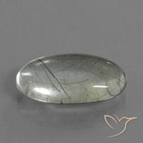 Quartz rutile Vert clair naturelle ovale, 10.05 ct, Transparent