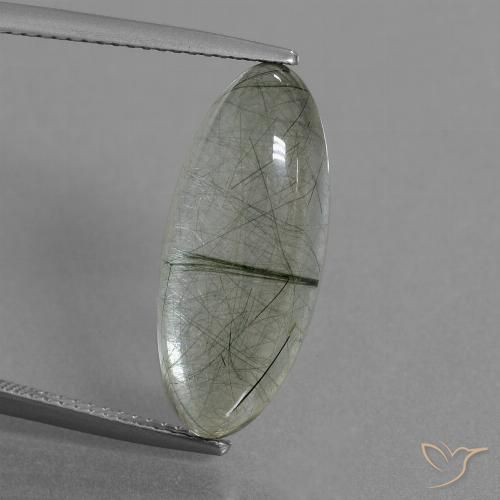 8.76ct Naturel Vert clair Quartz rutile, Marquise, Transparent