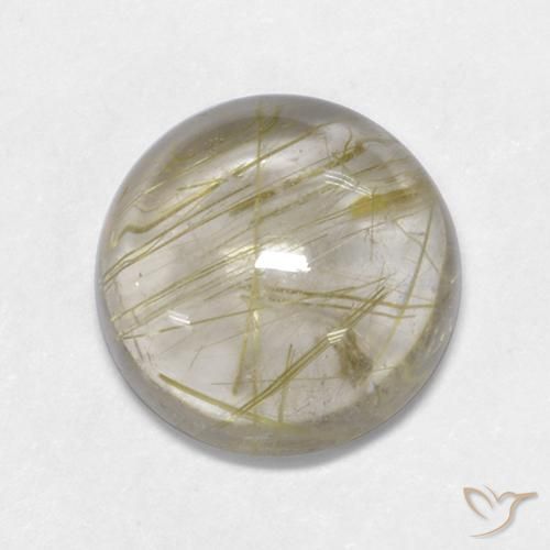 Quartz rutile Jaune Toscane naturelle Tour, 5.19 ct, Transparent