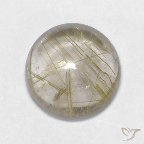 Quartz rutile Jaune Toscane naturelle Tour, 5.19 ct, Transparent