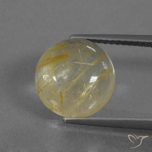 5.14ct Naturel Jaune Toscane Quartz rutile, Tour, Transparent