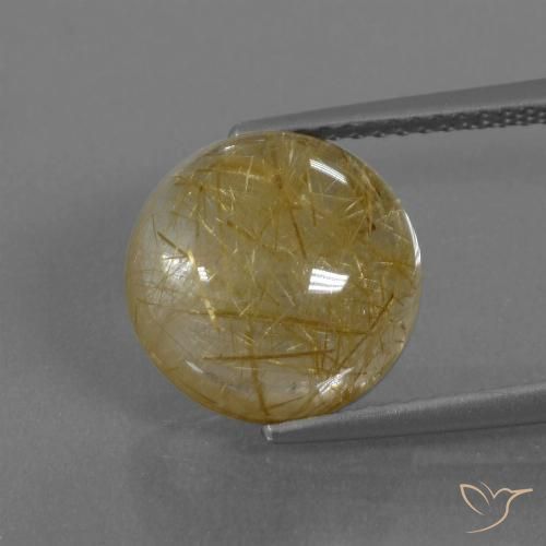5.64ct Naturel Marron doré très clair Quartz rutile, Tour, Transparent