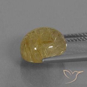 Quartz rutile Marron doré très clair naturelle Tour, 5.64 ct, Transparent