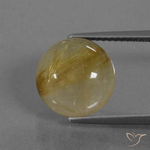 5.40ct Naturel Jaune terreux Quartz rutile, Tour, Transparent