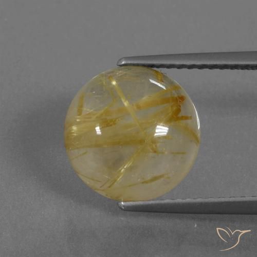 4.61ct Naturel Jaune moyen Quartz rutile, Tour, Transparent