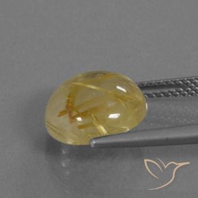 Quartz rutile Jaune moyen naturelle Tour, 4.61 ct, Transparent