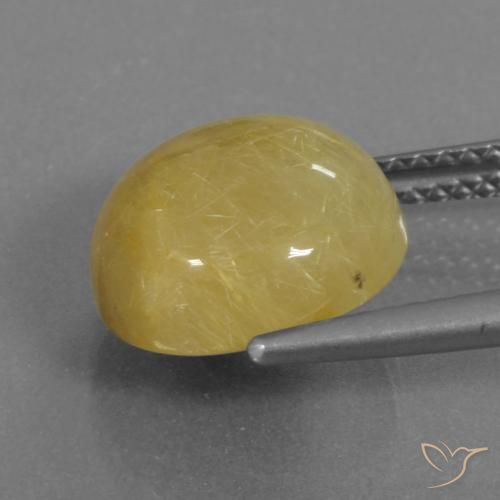 Quartz rutile Jaune doré naturelle Tour, 5.34 ct, Translucide