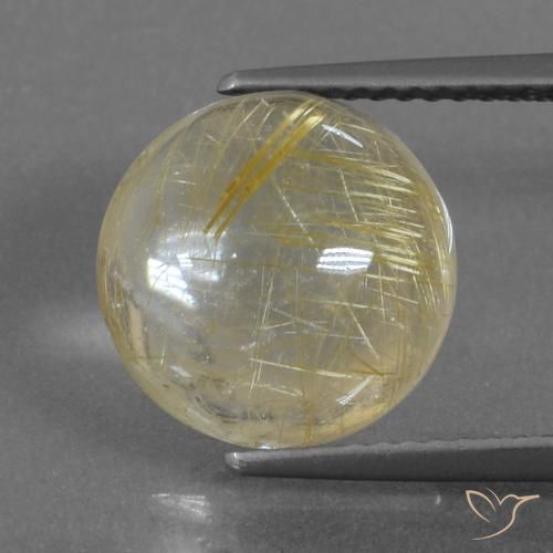 5.62ct Naturel Jaune clair Quartz rutile, Tour, Transparent, Photo A