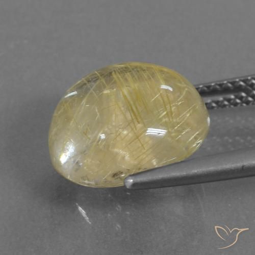 Quartz rutile Jaune clair naturelle Tour, 5.62 ct, Transparent
