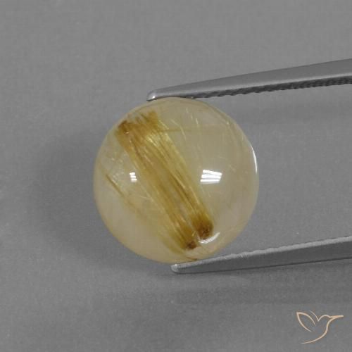 5.23ct Naturel Or moyen Quartz rutile, Tour, Translucide