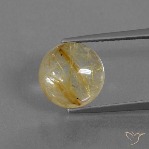 4.57ct Naturel Jaune terreux Quartz rutile, Tour, Transparent