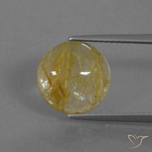 3.68ct Naturel Jaune moyen Quartz rutile, Tour, Transparent