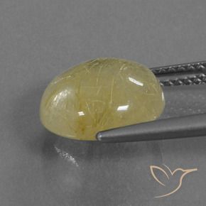 Quartz rutile Jaune terreux léger naturelle Tour, 4.74 ct, Transparent