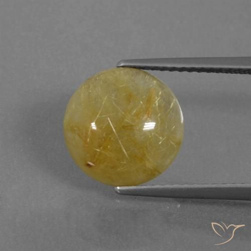 4.30ct Naturel Jaune Dijon Quartz rutile, Tour, Translucide
