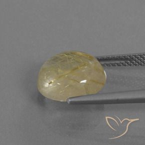 Quartz rutile Jaune pâle naturelle Tour, 4.56 ct, Transparent